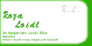 roza loidl business card