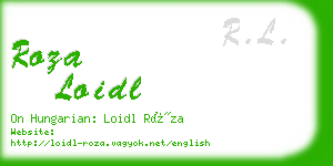 roza loidl business card